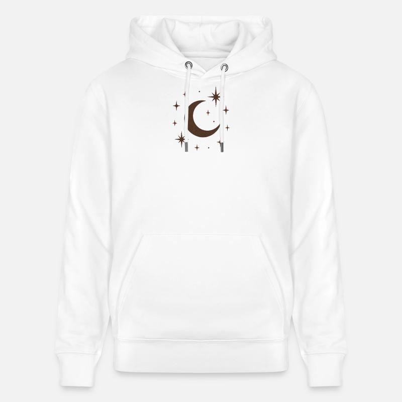 "Lune céleste" - Sweat à capuche bio CRUISER Stanley/Stella Unisexe - blanc