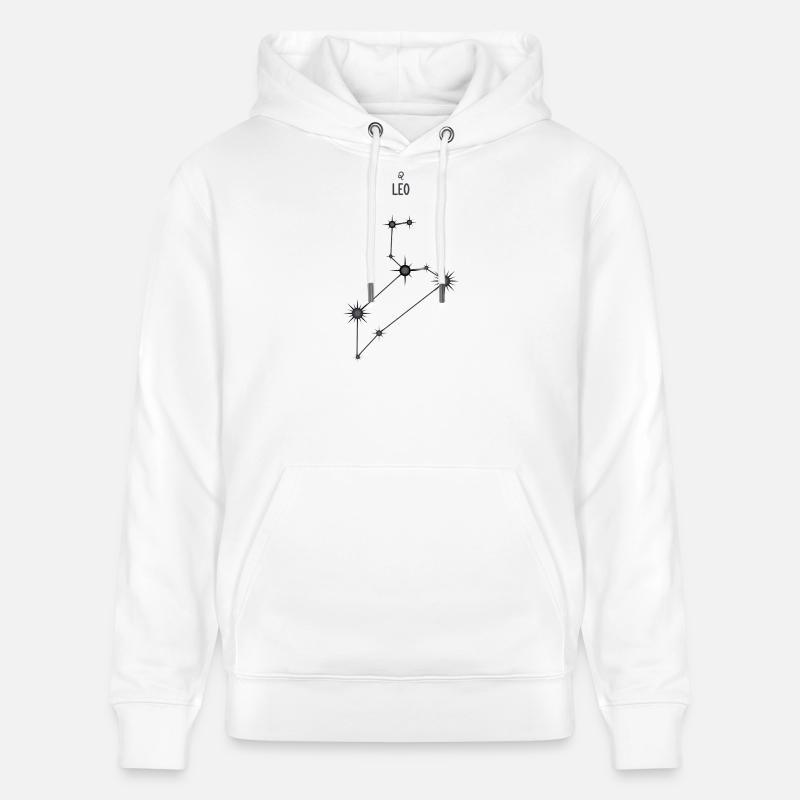 Sternzeichen Löwe Sternbild Sternbild Schwarz & Grau - Stanley/Stella Unisex Bio-Hoodie CRUISER  - Weiß