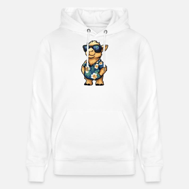 Vacances de la bande dessinée Camel - Sweat à capuche bio CRUISER Stanley/Stella Unisexe - blanc