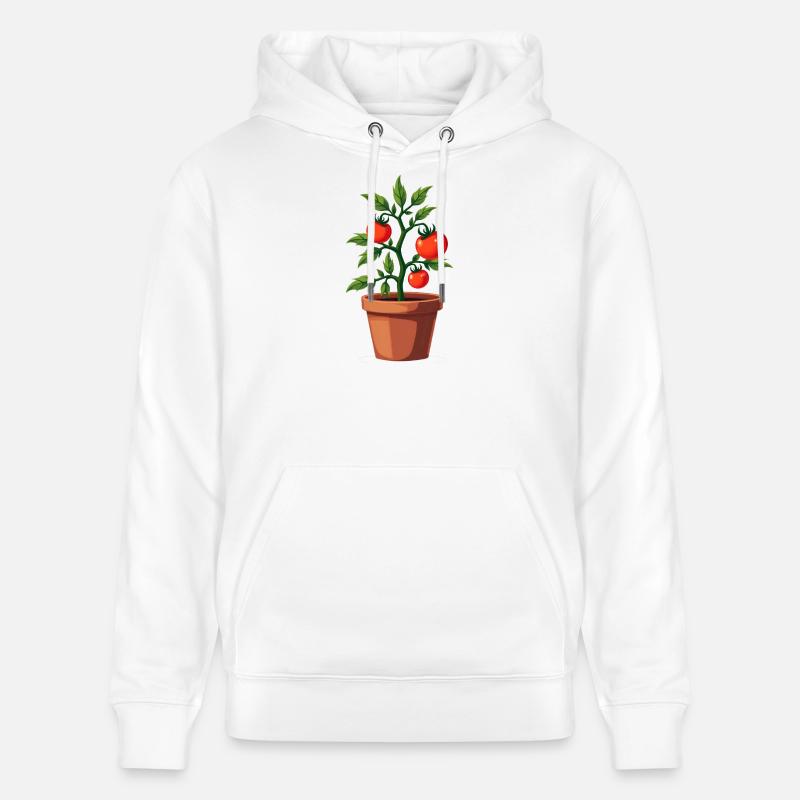 Plante de tomate - Sweat à capuche bio CRUISER Stanley/Stella Unisexe - blanc