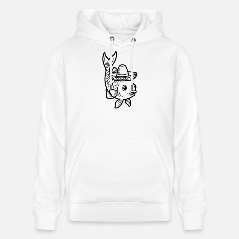 Sombrero de poisson - Sweat à capuche bio CRUISER Stanley/Stella Unisexe - blanc