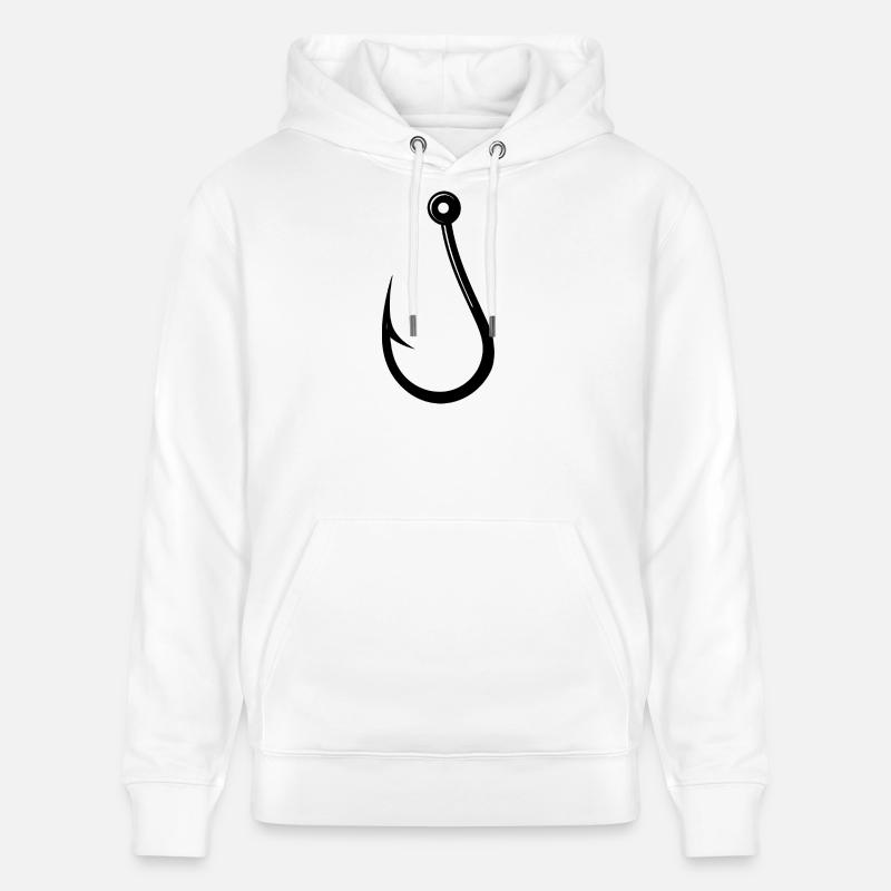 Crochet à pêche - Sweat à capuche bio CRUISER Stanley/Stella Unisexe - blanc