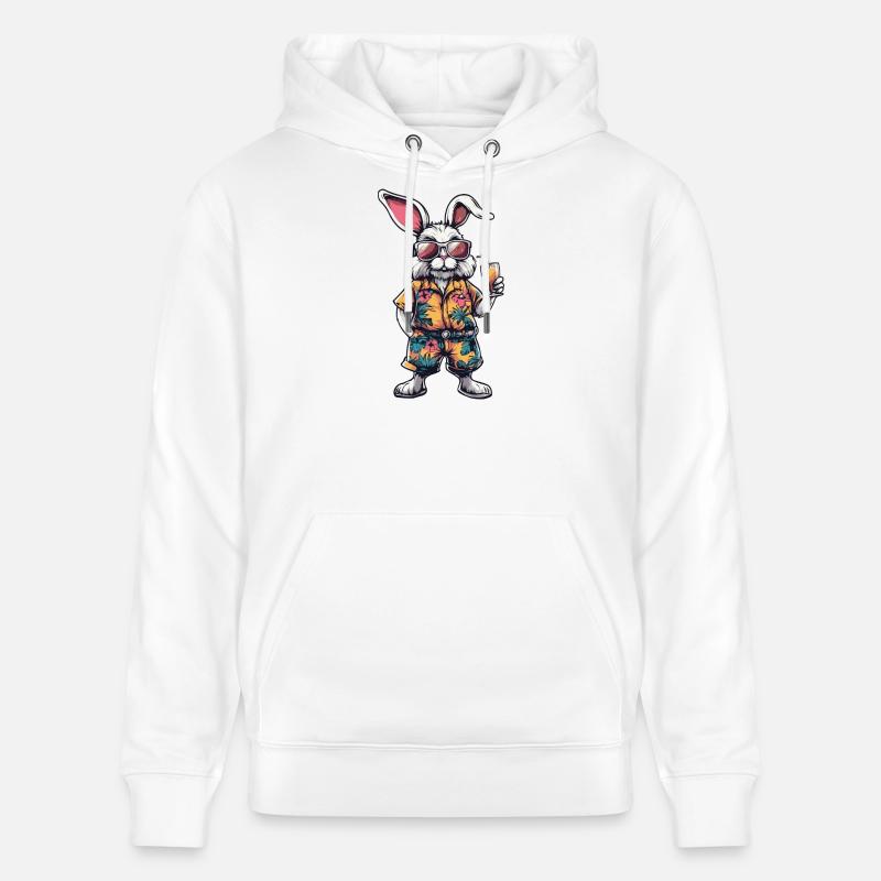 Hase Comic Sommer - Stanley/Stella Unisex Bio-Hoodie CRUISER - Weiß