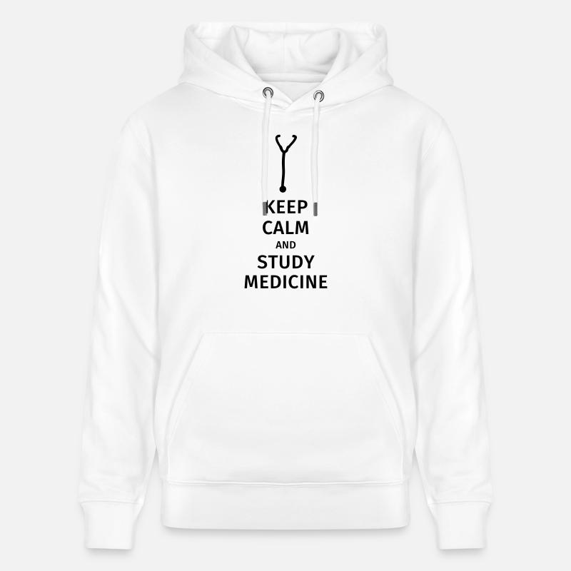 keep calm and study medicine - Sweat à capuche bio CRUISER Stanley/Stella Unisexe - blanc