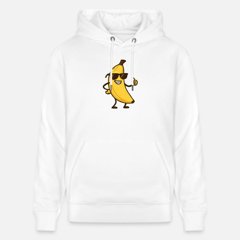 Bande dessinée banane - Sweat à capuche bio CRUISER Stanley/Stella Unisexe - blanc