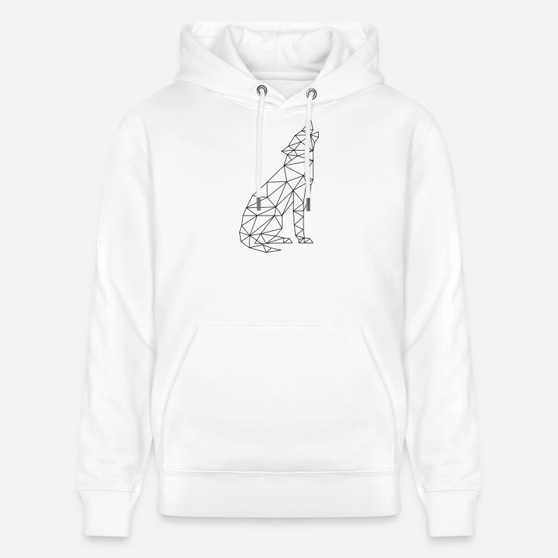 Wolf Call Wolf Contour Silhouette - Sweat à capuche bio CRUISER Stanley/Stella Unisexe - blanc