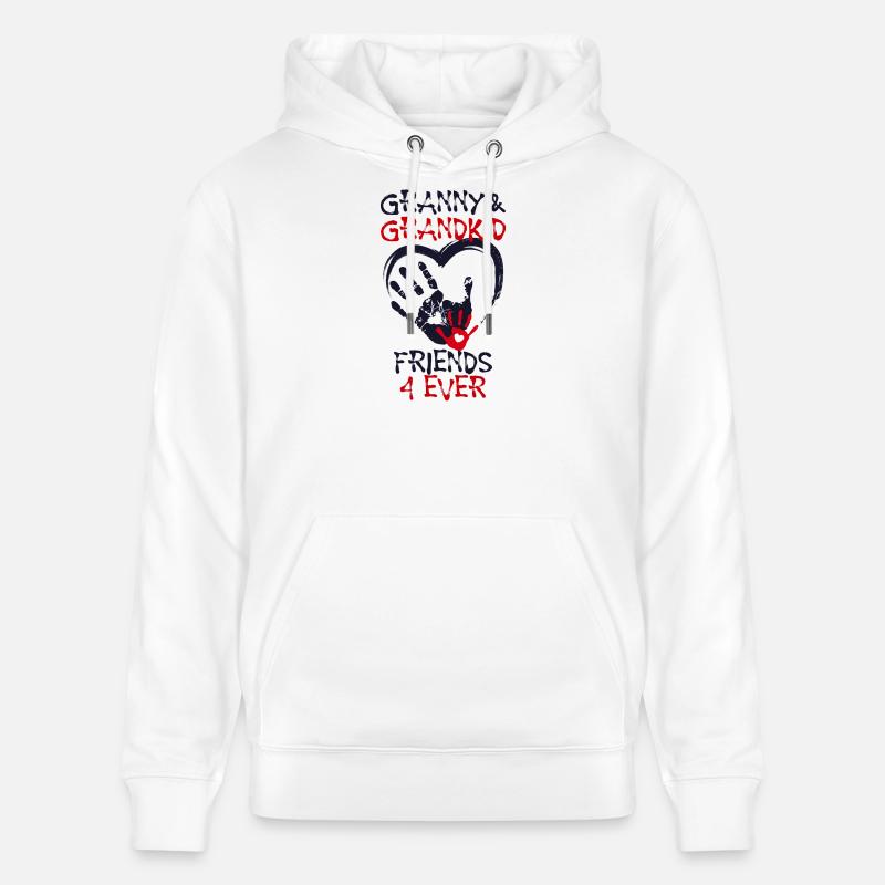 Enkelkind Großmutter Oma Statement Seniorin - Stanley/Stella Unisex Bio-Hoodie CRUISER  - Weiß