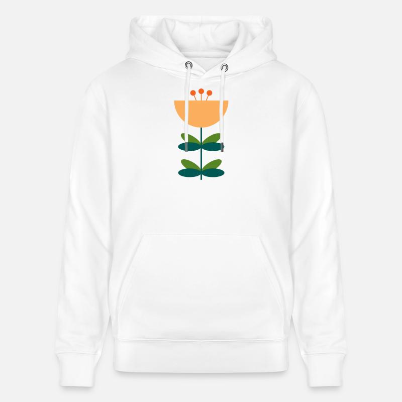 Conception d’illustration de fleur abstraite - Sweat à capuche bio CRUISER Stanley/Stella Unisexe - blanc