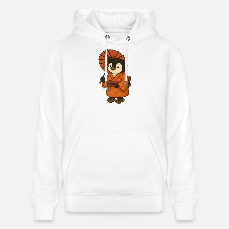 Mignon Pingouin Japon Anime Tradition - Sweat à capuche bio CRUISER Stanley/Stella Unisexe - blanc