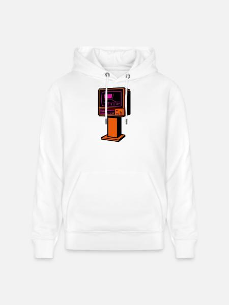 Retro Future TV - Stanley/Stella CRUISER Unisex Organic Hoodie - white