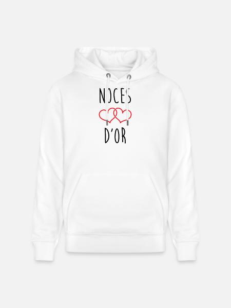 Golden Wedding 50 years - Stanley/Stella CRUISER Unisex Organic Hoodie - white