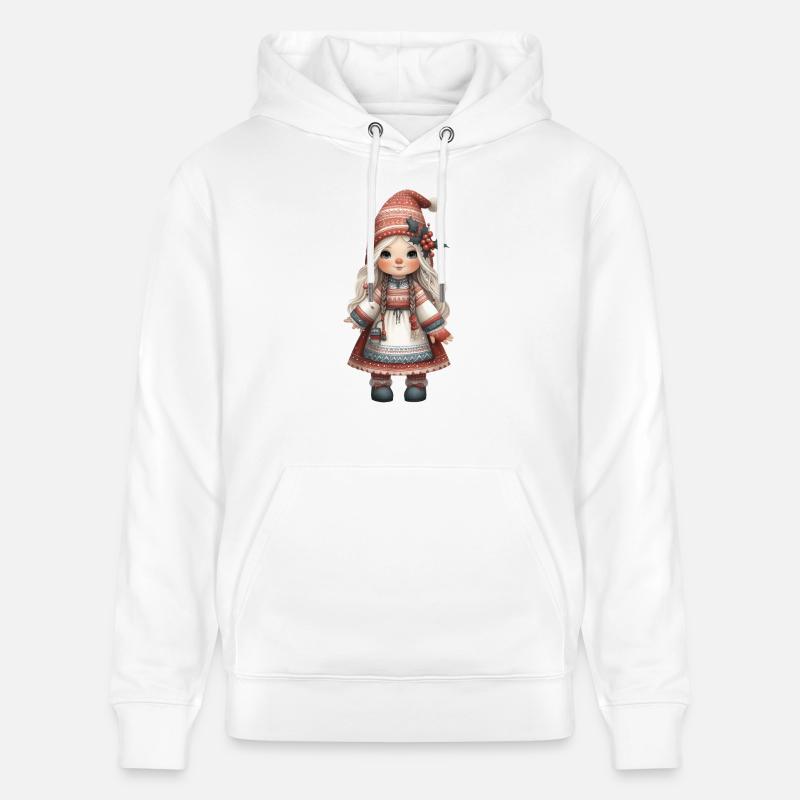Gnome de Noël 4 - Sweat à capuche bio CRUISER Stanley/Stella Unisexe - blanc