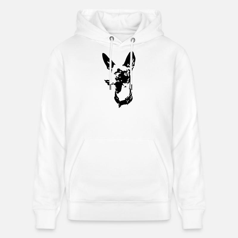 Tête de podenco - Sweat à capuche bio CRUISER Stanley/Stella Unisexe - blanc
