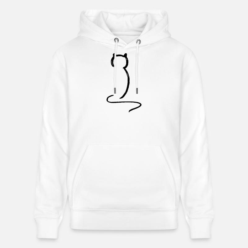 Chat - Sweat à capuche bio CRUISER Stanley/Stella Unisexe - blanc