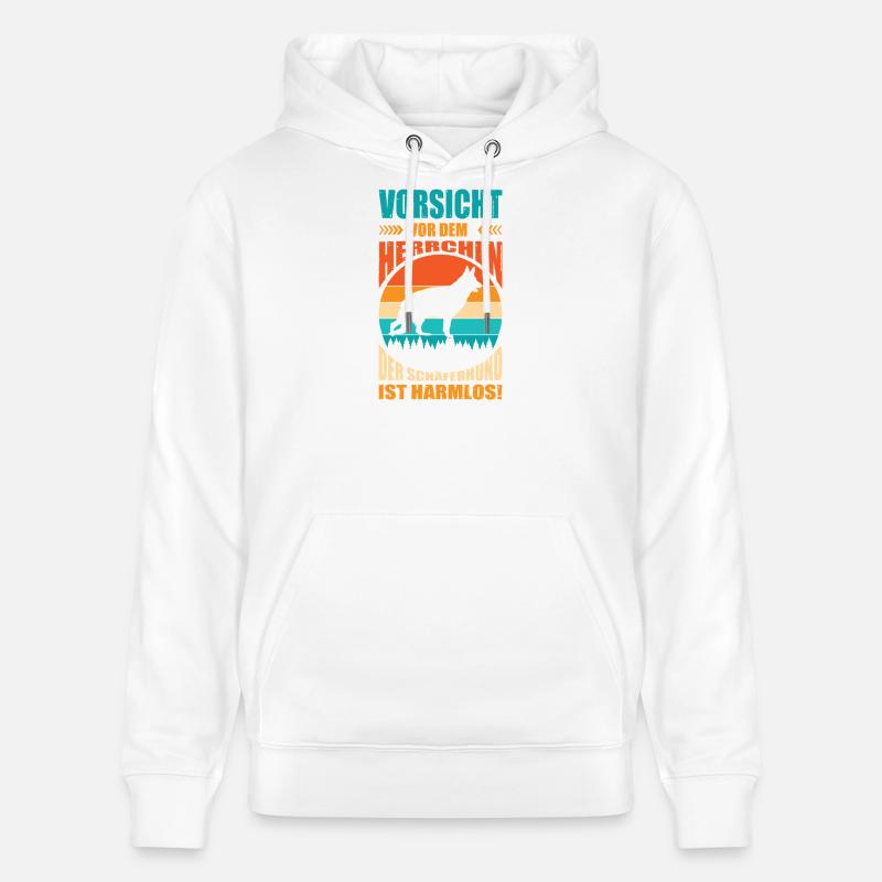 Schäferhund Geschenke Hund Herrchen Gassi - Stanley/Stella Unisex Bio-Hoodie CRUISER  - Weiß
