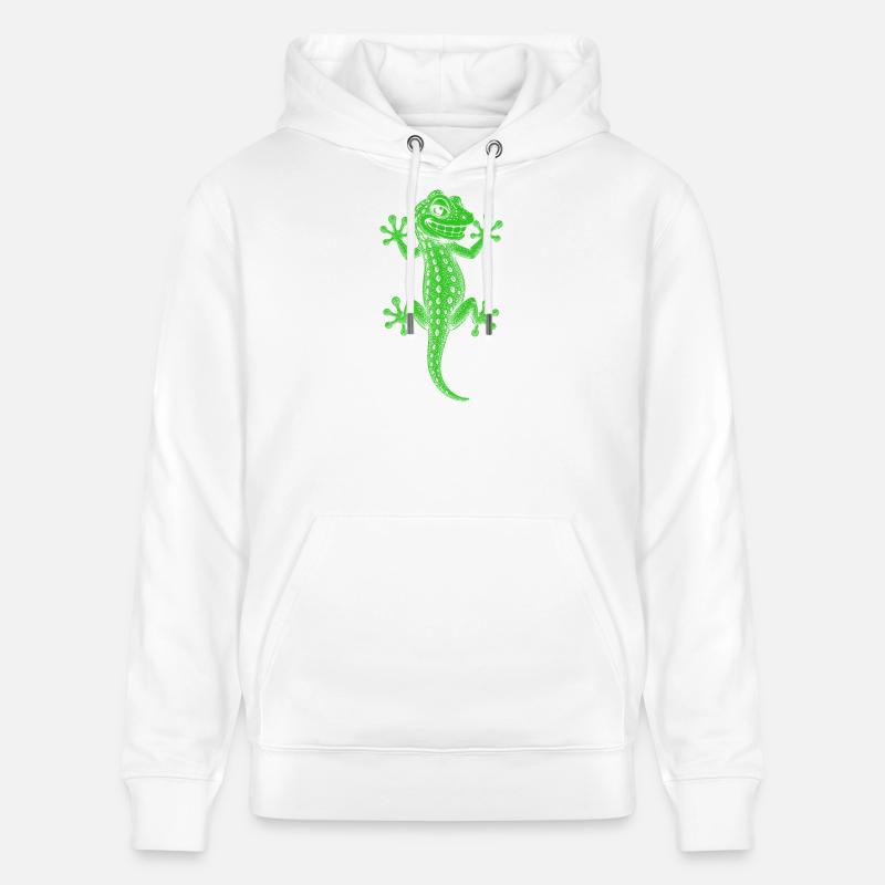 Gecko - Sweat à capuche bio CRUISER Stanley/Stella Unisexe - blanc