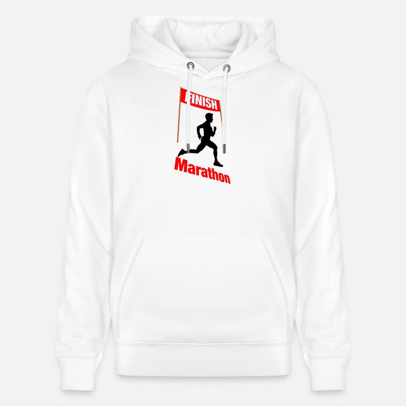 Coureur d’arrivée marathon – Victoire - Sweat à capuche bio CRUISER Stanley/Stella Unisexe - blanc