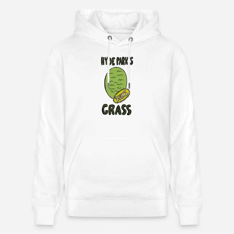Herbe de Hyde Park SUCE - Sweat à capuche bio CRUISER Stanley/Stella Unisexe - blanc