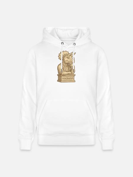 Stoiceratops - Sweat à capuche bio CRUISER Stanley/Stella Unisexe - blanc