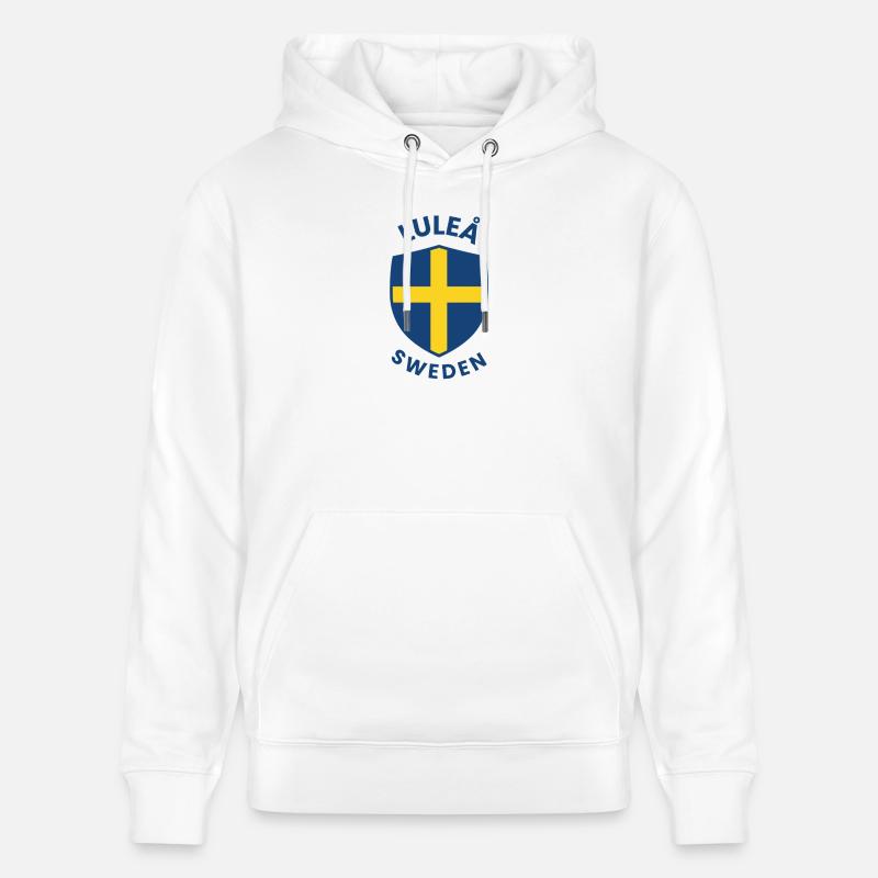 Drapeau de Suède de Luleå - Sweat à capuche bio CRUISER Stanley/Stella Unisexe - blanc