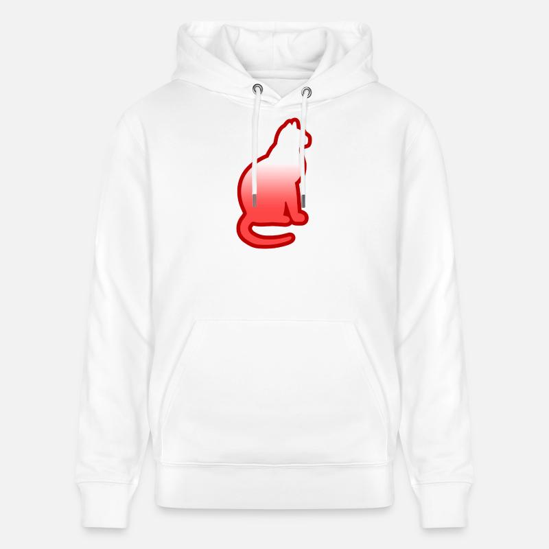 Chat - Sweat à capuche bio CRUISER Stanley/Stella Unisexe - blanc