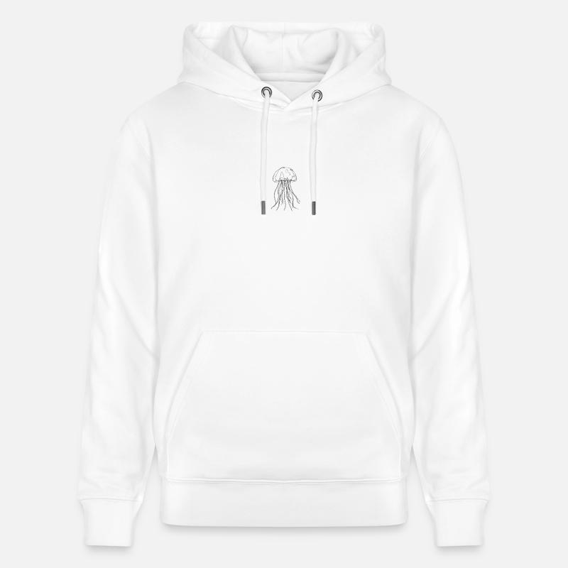 Méduse - Sweat à capuche bio CRUISER Stanley/Stella Unisexe - blanc