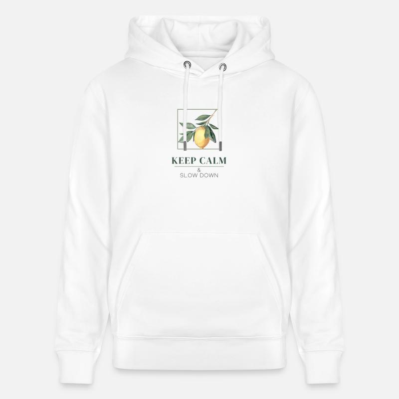 Keep Calm & Slow Down - Stanley/Stella Unisex Bio-Hoodie CRUISER  - Weiß