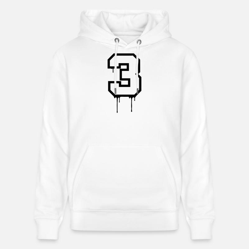 Graffiti Style Numéro 3 Design - Sweat à capuche bio CRUISER Stanley/Stella Unisexe - blanc