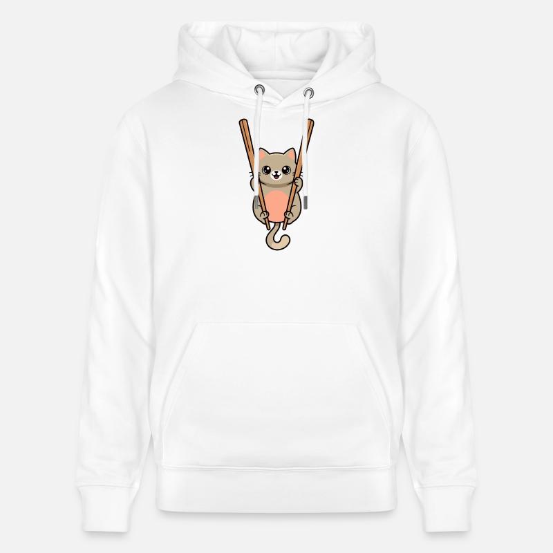 Bâtonnets de nouilles pour chat - Sweat à capuche bio CRUISER Stanley/Stella Unisexe - blanc