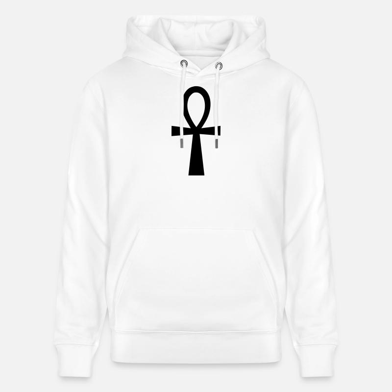 ankh symbol - Sweat à capuche bio CRUISER Stanley/Stella Unisexe - blanc