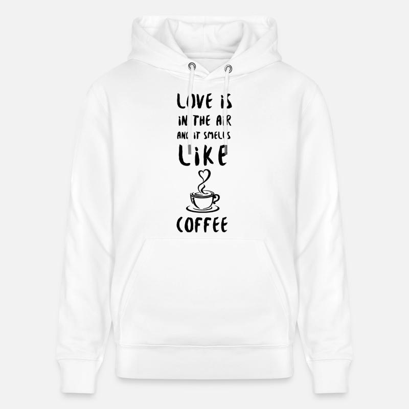 Amour du café - Sweat à capuche bio CRUISER Stanley/Stella Unisexe - blanc