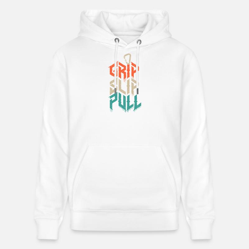 Grip Slip Pull Climbing Grunge - Sweat à capuche bio CRUISER Stanley/Stella Unisexe - blanc