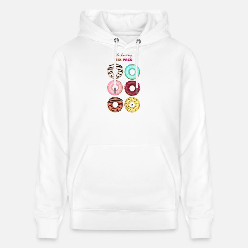 Sechs glasierte Donuts Abbildung mit Inschrift - Stanley/Stella Unisex Bio-Hoodie CRUISER - Weiß
