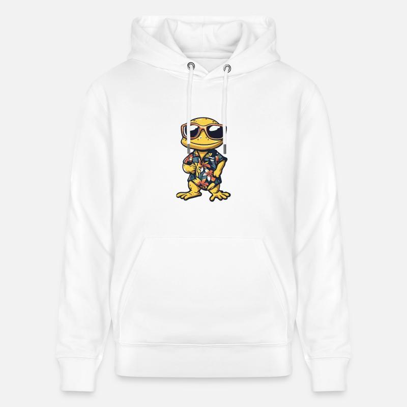 Echse Comic Urlaub - Stanley/Stella Unisex Bio-Hoodie CRUISER  - Weiß