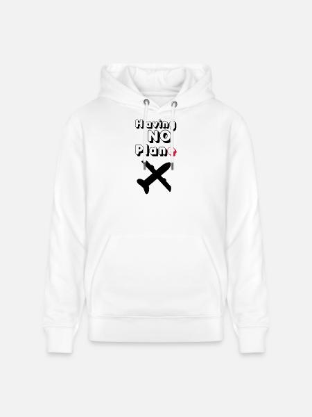 Having no Plane Geschenk - Stanley/Stella Unisex Bio-Hoodie CRUISER  - Weiß