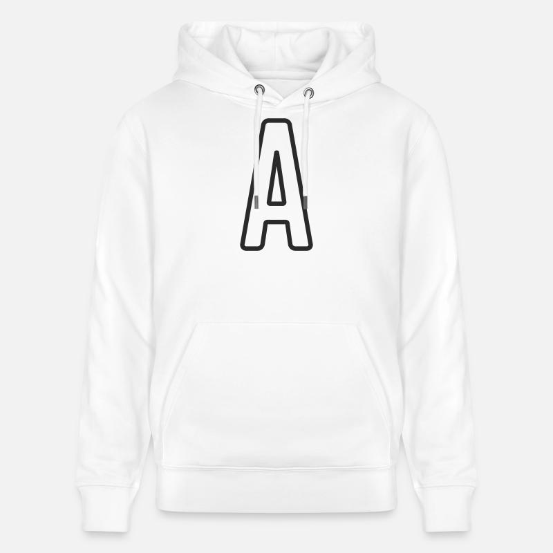 Buchstabe A Typodesign  - Stanley/Stella Unisex Bio-Hoodie CRUISER  - Weiß
