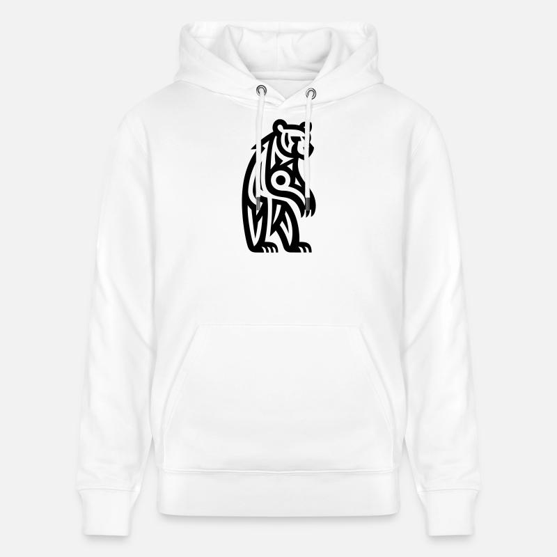 Just a Black Bear #3 - Sweat à capuche bio CRUISER Stanley/Stella Unisexe - blanc