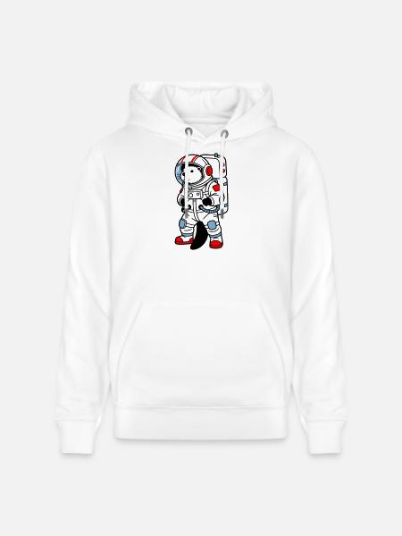 Beaver en combinaison spatiale - Sweat à capuche bio CRUISER Stanley/Stella Unisexe - blanc