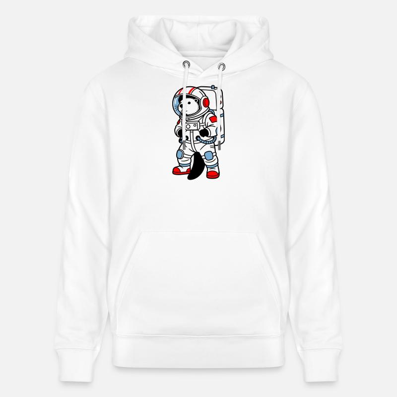 Beaver en combinaison spatiale - Sweat à capuche bio CRUISER Stanley/Stella Unisexe - blanc