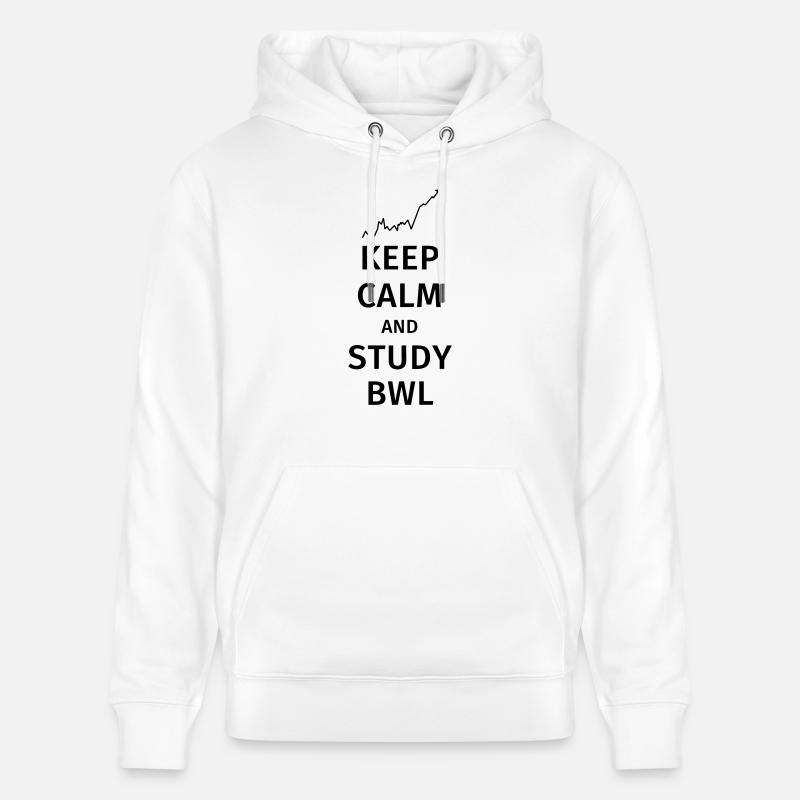keep calm and study bwl - Stanley/Stella Unisex Bio-Hoodie CRUISER  - Weiß