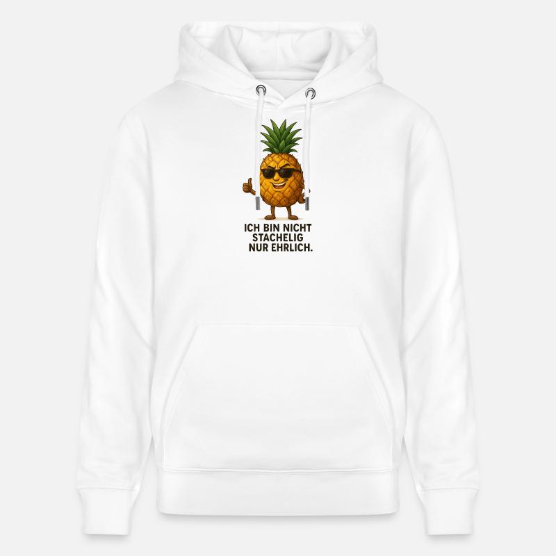 Ananas avec style et honnêteté - Sweat à capuche bio CRUISER Stanley/Stella Unisexe - blanc