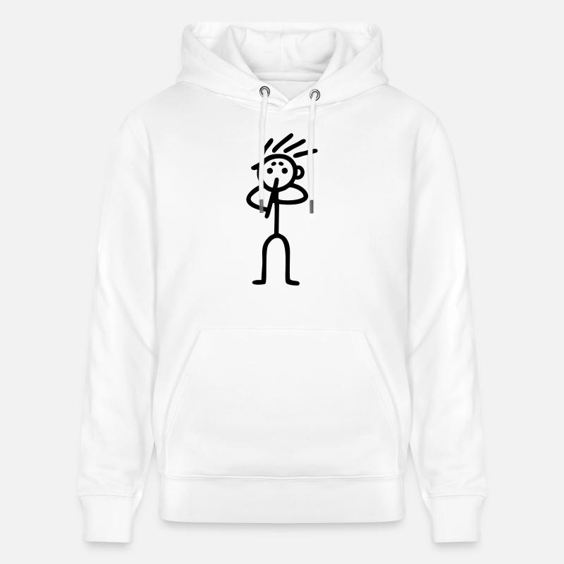 Strichmännchen Flöter - Stanley/Stella Unisex Bio-Hoodie CRUISER  - Weiß