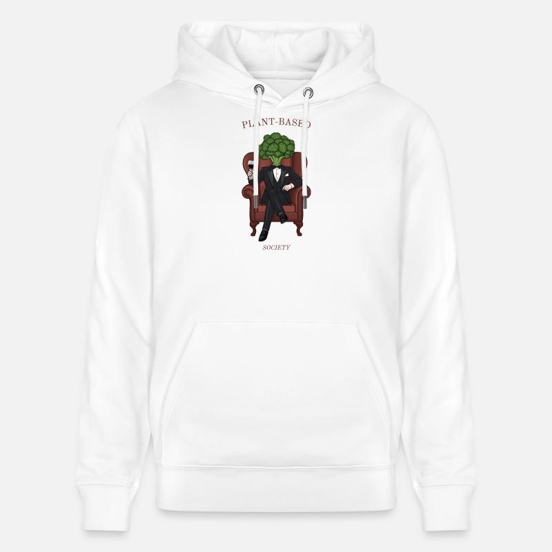 Plant Based Society – Brocoli élégant - Sweat à capuche bio CRUISER Stanley/Stella Unisexe - blanc