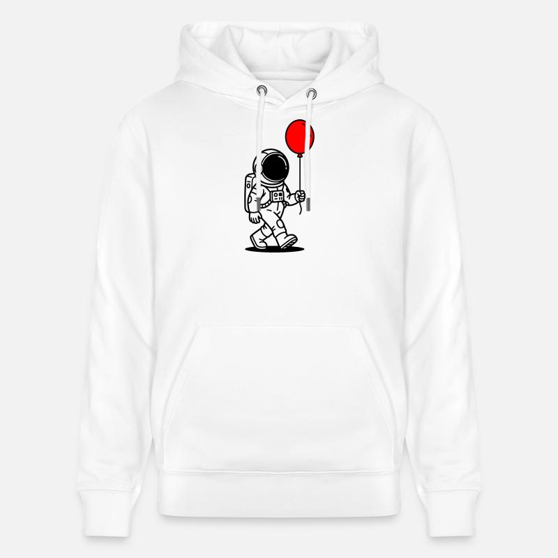 Astronaute avec ballon - Sweat à capuche bio CRUISER Stanley/Stella Unisexe - blanc