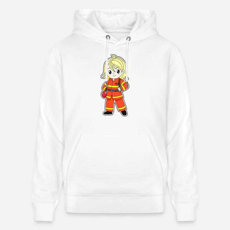 Pompier mignon – Mignon et courageux ! - Sweat à capuche bio CRUISER Stanley/Stella Unisexe - blanc