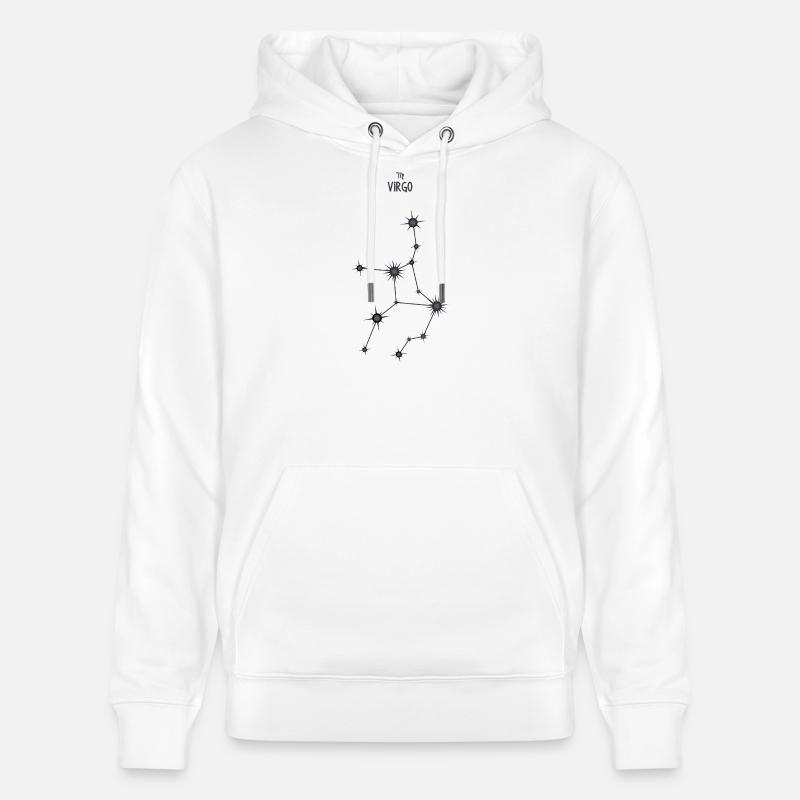 Jungfrau Sternzeichen Sternbild Schwarz & Grau - Stanley/Stella Unisex Bio-Hoodie CRUISER - Weiß