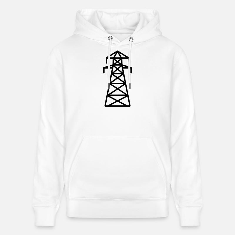 Pilón eléctrico - Sudadera con capucha ecológica unisex CRUISER de Stanley/Stella - blanco