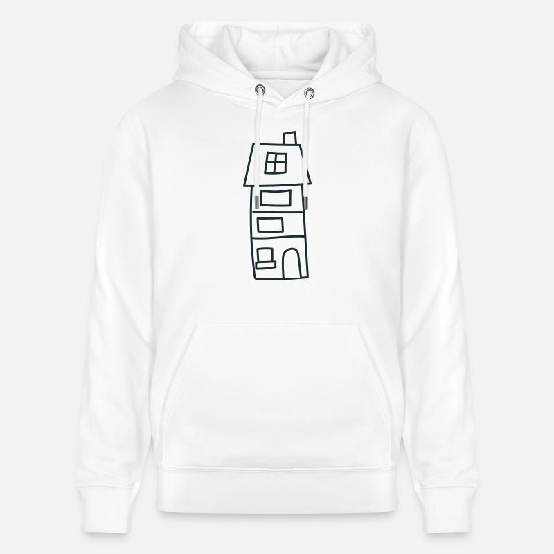 Une jolie grande maison irrégulière - Sweat à capuche bio CRUISER Stanley/Stella Unisexe - blanc