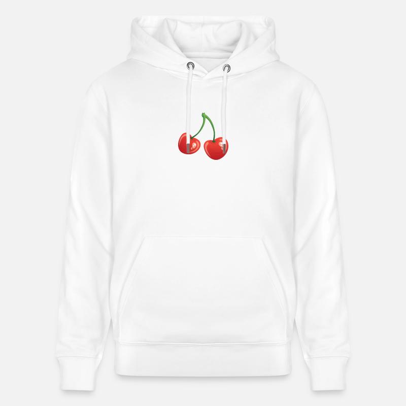 Cherries - Sweat à capuche bio CRUISER Stanley/Stella Unisexe - blanc