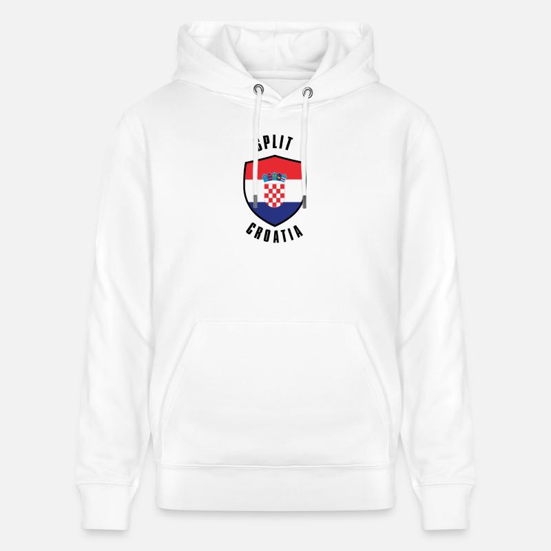 Bouclier de Croatie de Split - Sweat à capuche bio CRUISER Stanley/Stella Unisexe - blanc